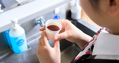 画像:スタッフの対策