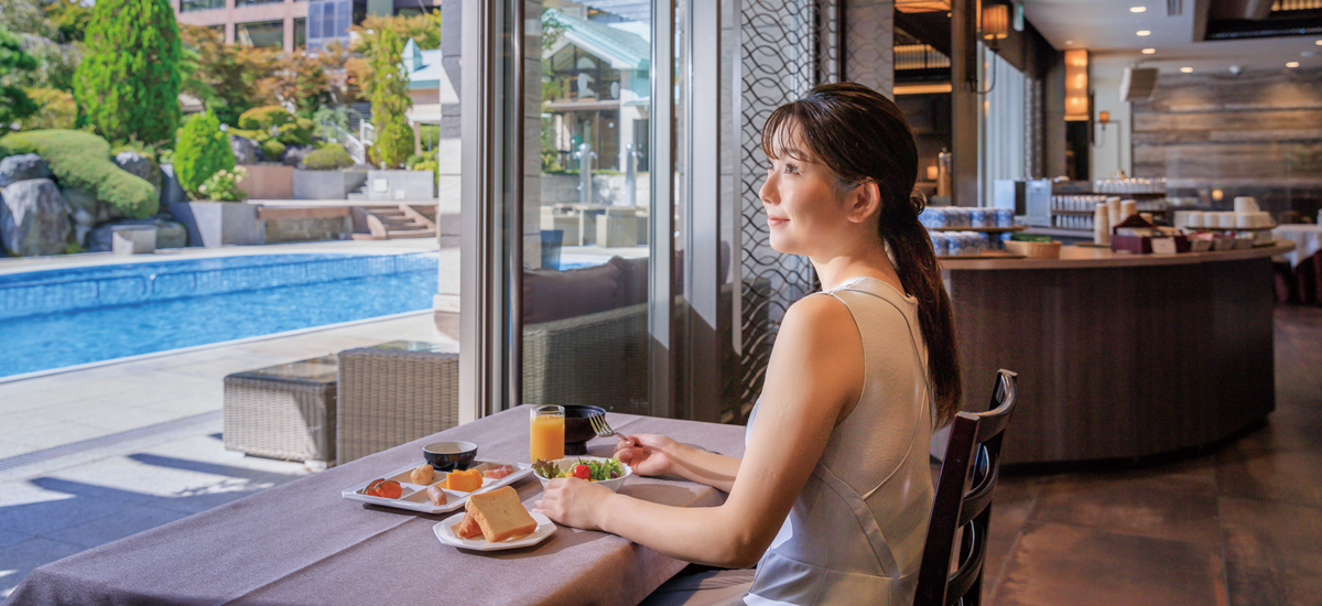 画像:朝食バイキング