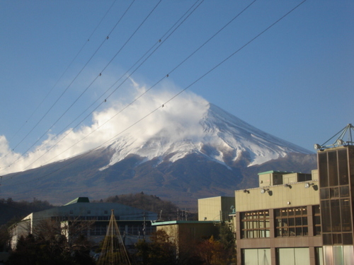 山梨県　温泉旅館　本日の富士山
