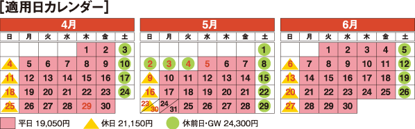 適用日カレンダー